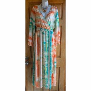 Tye Die Print Maxi Dress